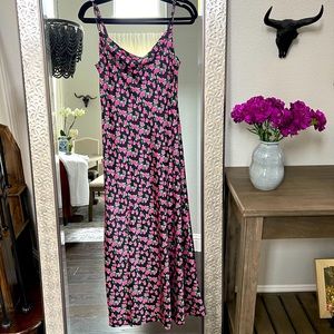 Floral dress with front slit
